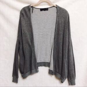 TRF Zara Gray Long Sleeve High Low Open Cardigan